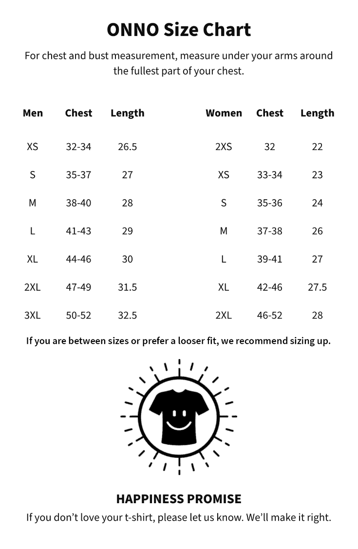 ONNO Sizing Chart